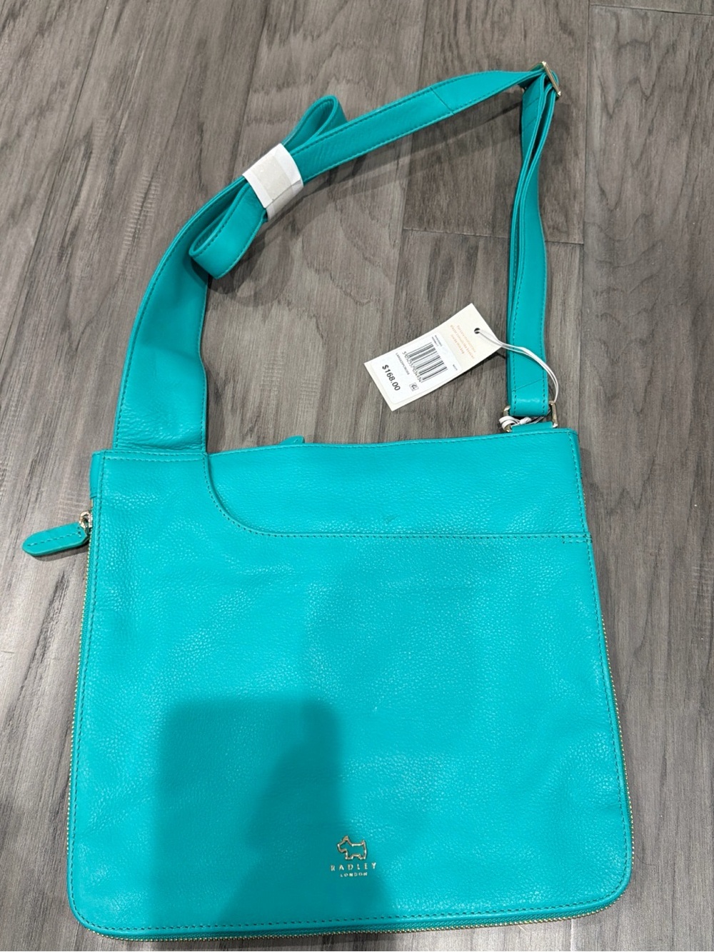 RADLEY LONDON Turquoise Leather Crossbody Bag